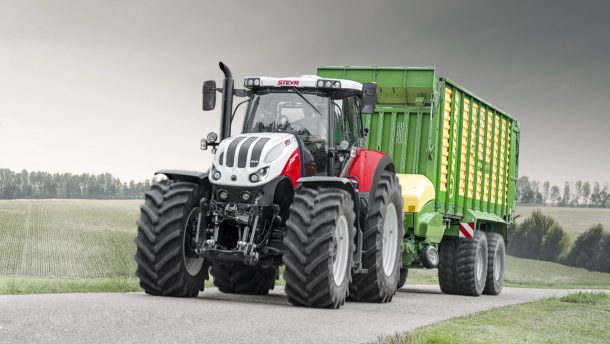 Steyr 6300 terrus cvt krone trailer transport germany 032018 003 stagev