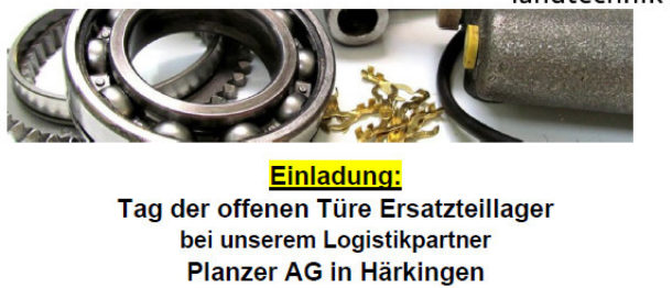 Einladung Tag der offenen Türe Planzer AG