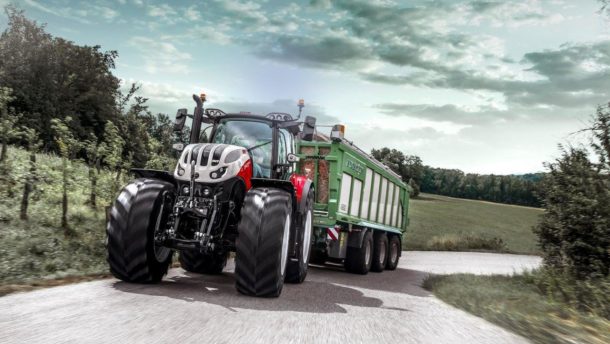 STEYR 6340 TERRUS CVT ON THE STREET